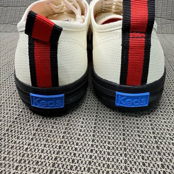 Keds Womens Size 10 White Champion Toe Cap Splash Canvas Lace-Up Sneakers - Picture 3 of 7